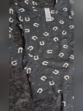 NWT Modern Moments by Gerber Horseshoe Pajama Set Western Unisex Size 3T